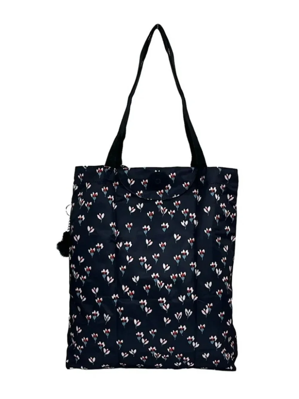 Kipling Dark Navy Light Pink Multi Nylon Tote Bag